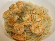 Nudeln: Spaghetti mit Zitronensoße und Gambas - Rezept