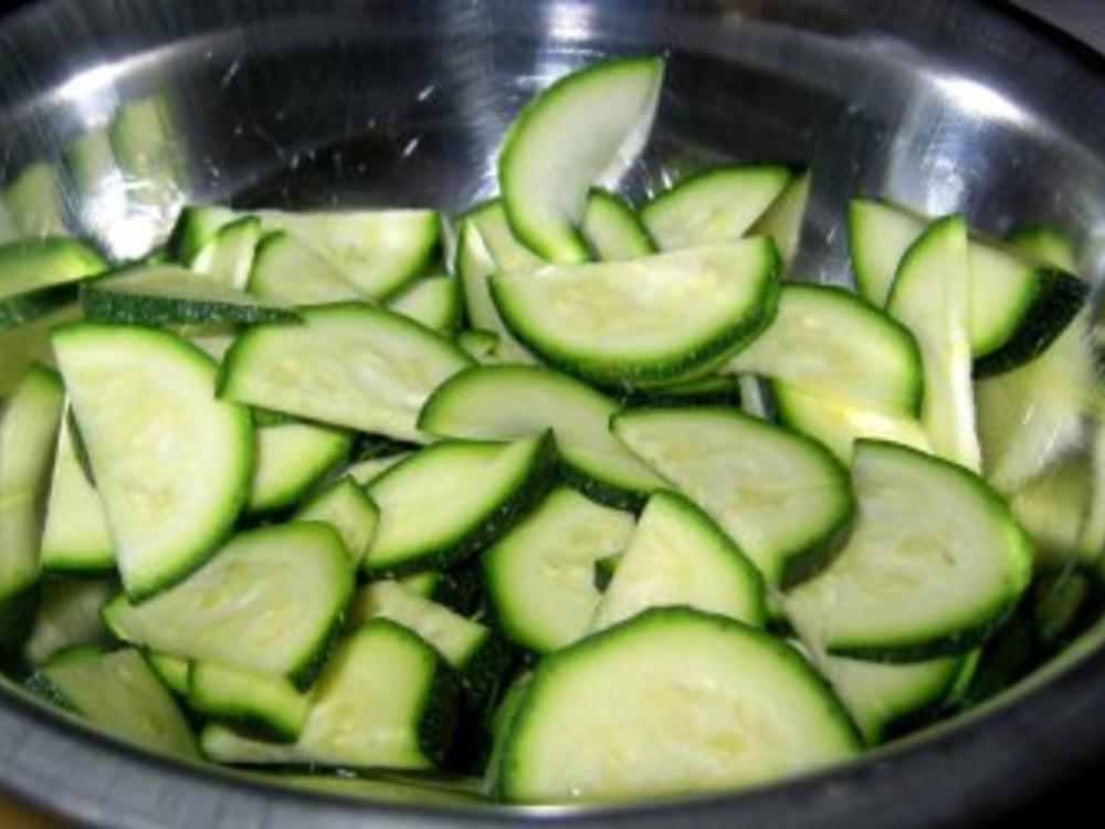 Fruchtig gefüllte Hähnchenbrust auf Sommergemüse - einfach - 361 kcal/100g