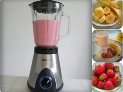 Rezept: Getränke: Banane - Erdbeeren - Fruchtshake Bild Nr. 3 Getränke: Banane - Erdbeeren - Fruchtshake - Rezept - Bild Nr. 3