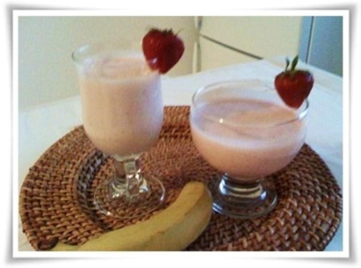 Getränke: Banane - Erdbeeren - Fruchtshake - Rezept - Bild Nr. 2