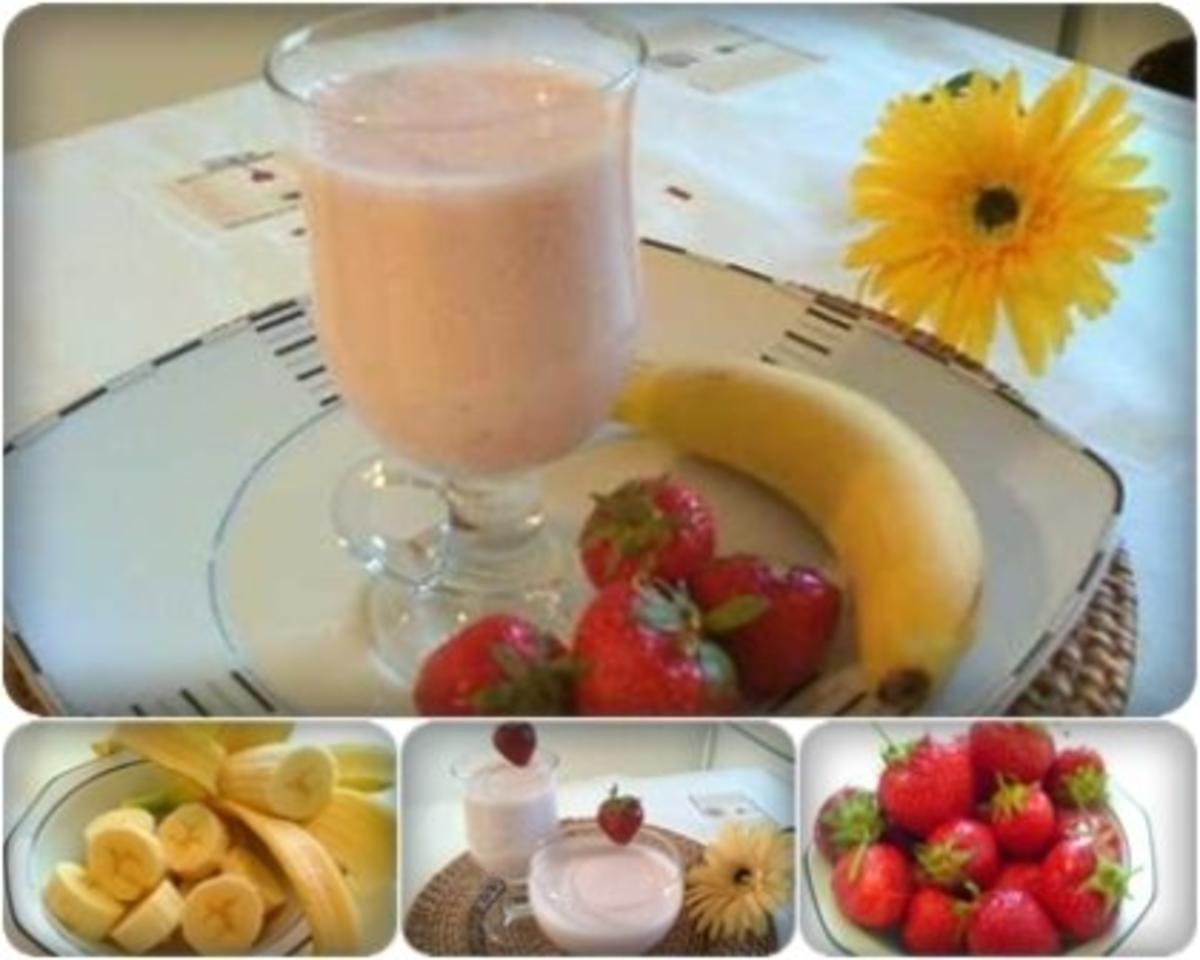 Getränke: Banane - Erdbeeren - Fruchtshake - Rezept - Bild Nr. 8