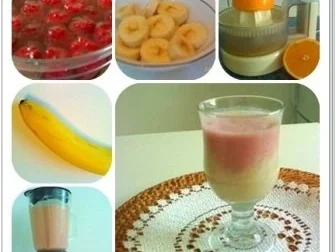 Getränke: Banane - Himbeeren - Fruchtshake - Rezept - Bild Nr. 3