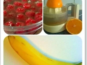 Getränke: Banane - Himbeeren - Fruchtshake - Rezept - Bild Nr. 4