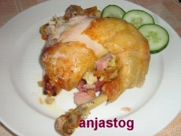 Hähnchen mit Aprikosen Speck Fullung - Rezept