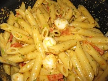 Angeschärfte Pasta mit Hackspießchen - Rezept - Bild Nr. 8