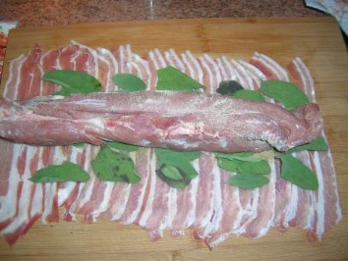 Schweinefilet mit Salbei und Bacon - wirklich sehr lecker ein feines Sommergericht - Rezept - Bild Nr. 4