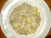 Eintopf mit Hack, Käse, Lauch und Kartoffeln        "Kalorienbombe" - Rezept