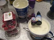 Kalte sahnige Himbeeren - Rezept