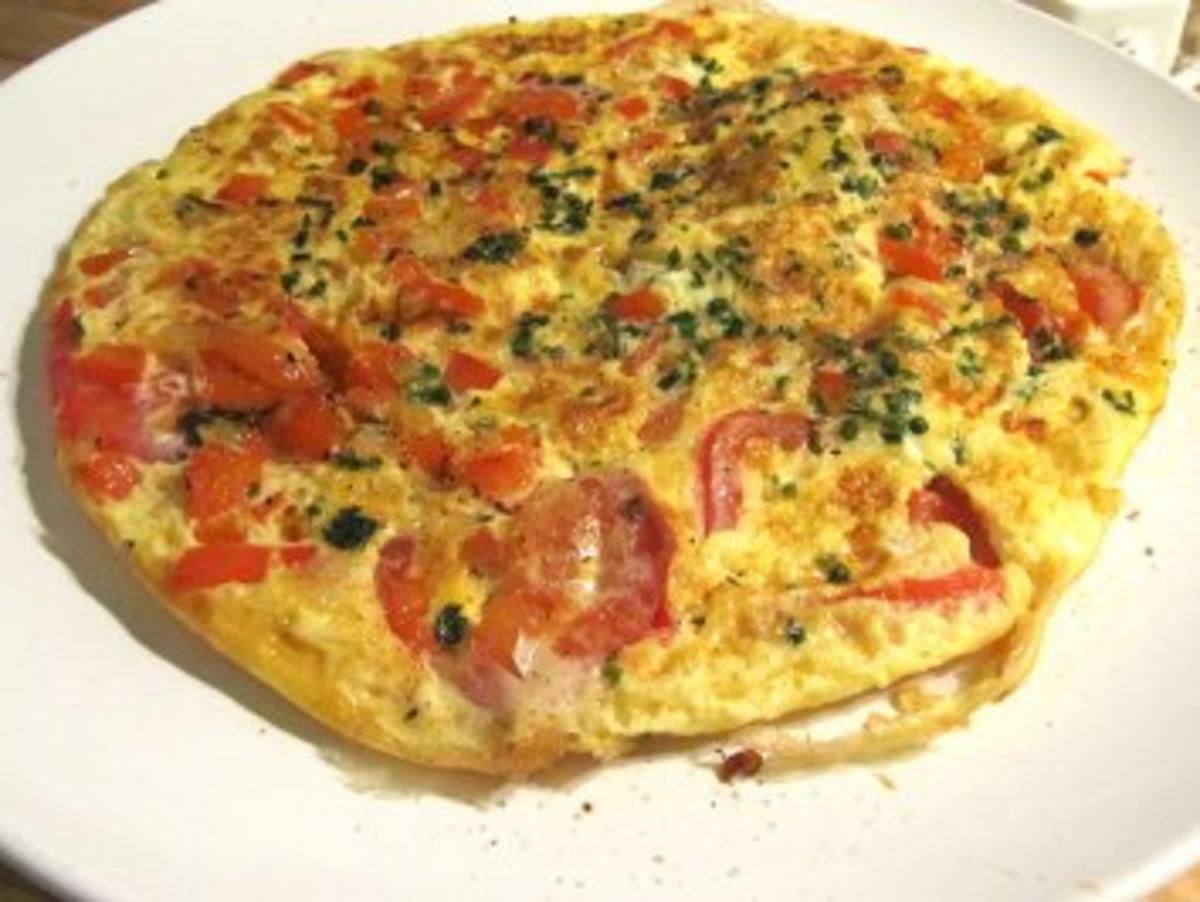 schnelles Omelette mit Tomate und Paprika - Rezept - Bild Nr. 3