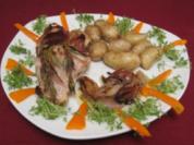 Rezept: Gebratenes Kaninchen mit Rosmarin, dazu Drillinge Gebratenes Kaninchen mit Rosmarin, dazu Drillinge - Rezept