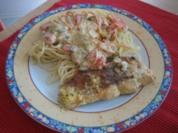 Wildlachs mit Gemüsesoße - Rezept
