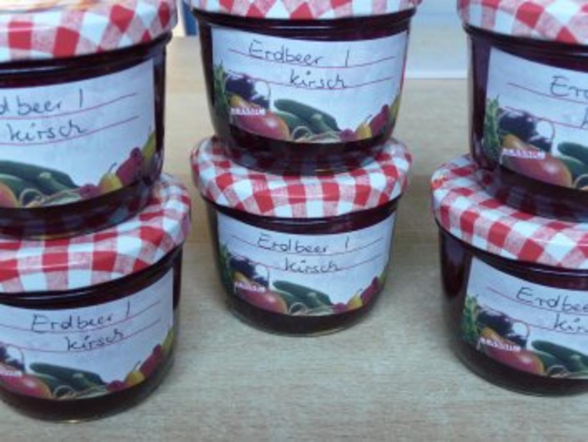 Erdbeer - Kirschmarmelade - Rezept