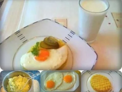 Spiegelei auf Kartoffelbett mit kaltem Buttermilch - Rezept - Bild Nr. 2