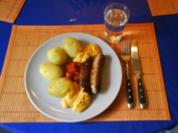 Fleisch: Bratwürstchen mit Chakalaka-Dip - Rezept