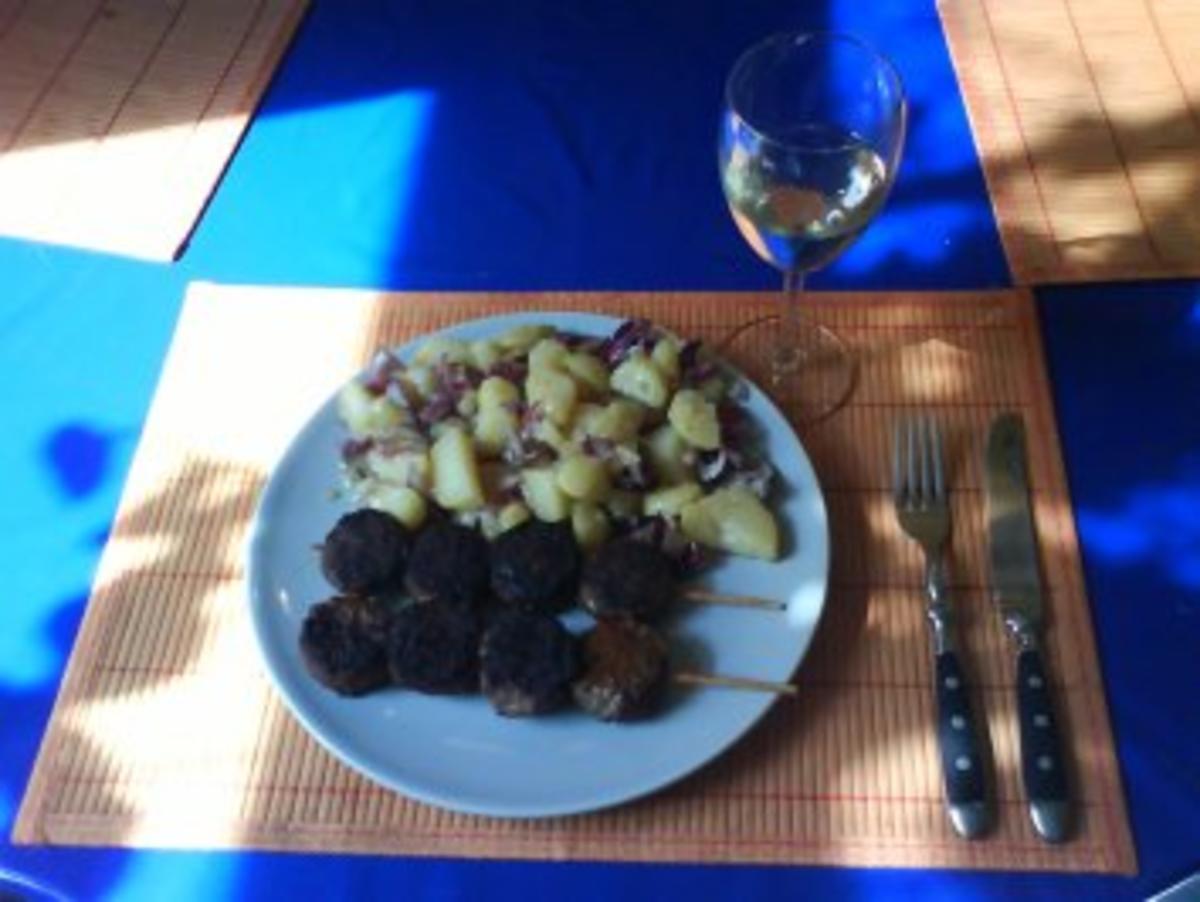 Fleisch: Bosporusspieße mit Kartoffelsalat - Rezept