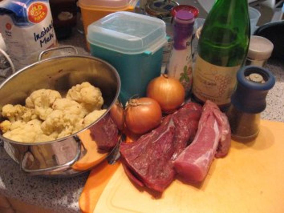 Filetgeschnetzeltes mit gebratenem Blumenkohl - Rezept