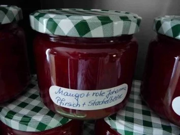 Marmelade: Mango+rote Johanna+Pfirsich+Stachelbeere - Rezept - Bild Nr. 2