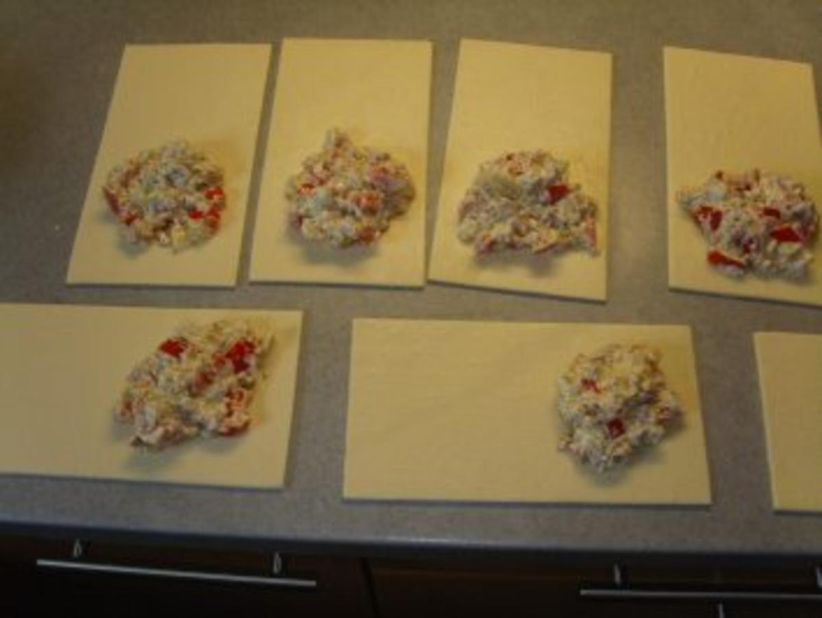 Pikante Kuchen: Blätterteigtaschen herzhaft gefüllt - Rezept - Bild Nr. 4