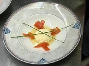 Rezept: Gruyere-Mousse mit mariniertem Kรผrbis Gruyere-Mousse mit mariniertem Kรผrbis - Rezept