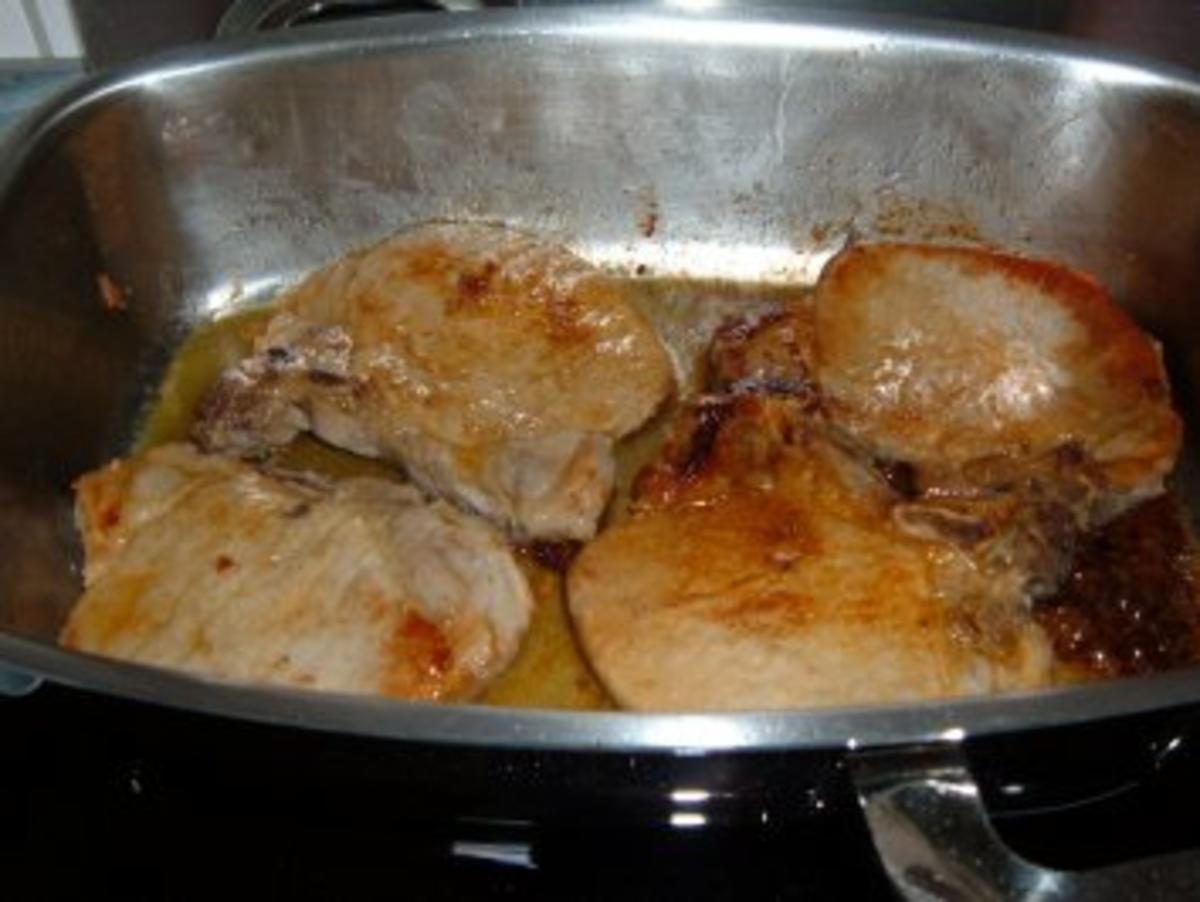 Fleisch : Koteletts im Erbsen-Schwarzwurzel-Bett - Rezept - Bild Nr. 3
