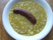 Erbsensuppe mit Mettendchen/Mettenden - Rezept
