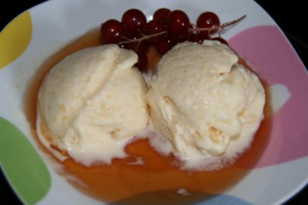 Dessert: Pfirsicheis - Rezept