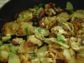 Bratkartoffeln mit Resten - Rezept
