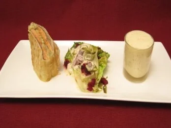 Rezept: Praline von der Forelle mit gebratenem Kopfsalat Praline von der Forelle mit gebratenem Kopfsalat - Rezept