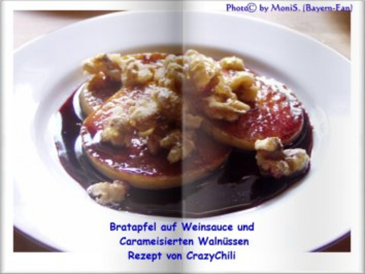 Bratapfel auf Weinsauce und Caramelisierten Walnüssen - Rezept - Bild Nr. 2