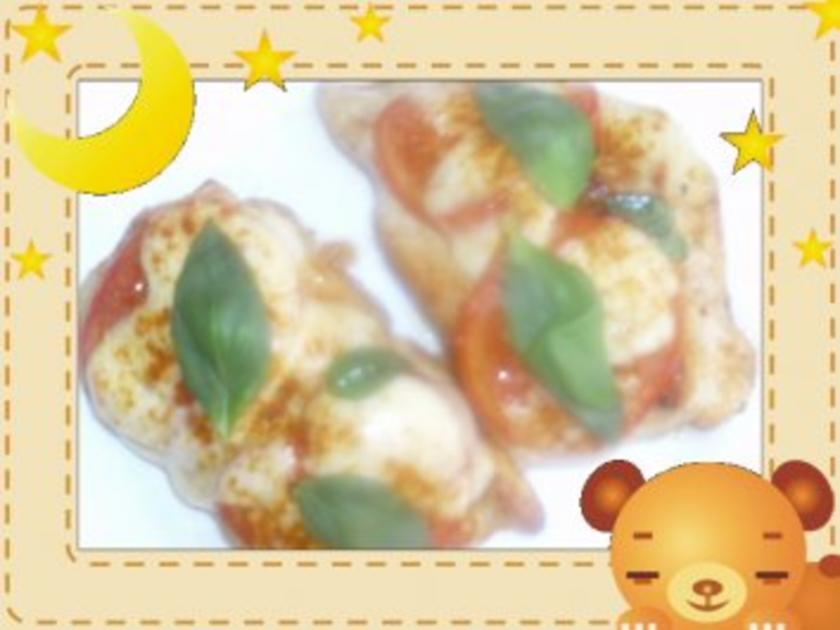 Hähnchenbrust mit Mozzarella überbacken - einfach - 106 kcal/100g
