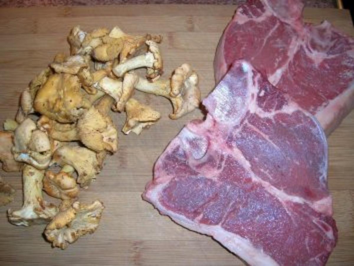 T-Bone Steak mit Pfifferlingen - relativ schnell und superlecker - - Rezept - Bild Nr. 2
