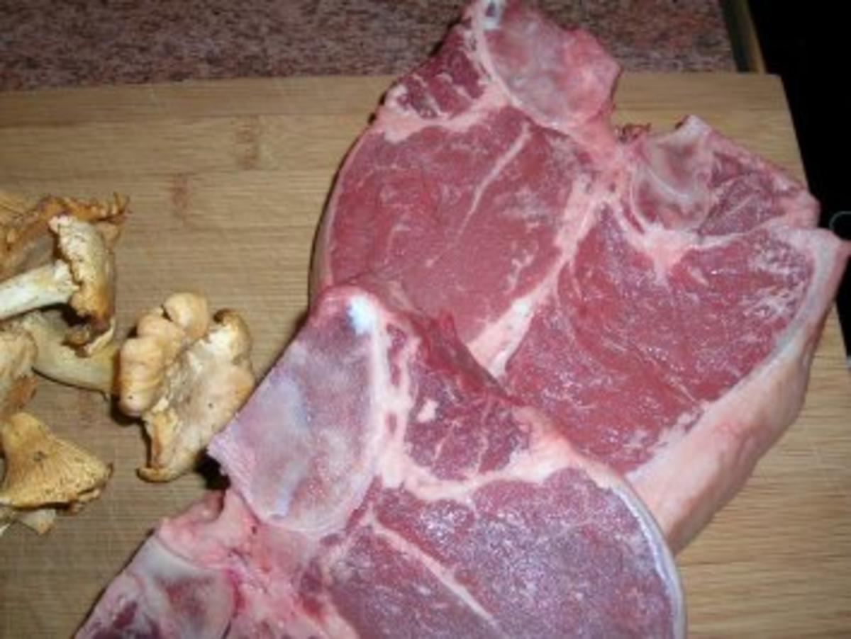 T-Bone Steak mit Pfifferlingen - relativ schnell und superlecker - - Rezept - Bild Nr. 3