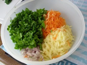 Rezept: Rösti mit Kartoffeln, Karotten, Schalotten und Mangold OHNE KNOBI Bild Nr. 2 Rösti mit Kartoffeln, Karotten, Schalotten und Mangold OHNE KNOBI - Rezept - Bild Nr. 2