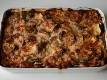 Triester Zucchini-Knoblauch-Gratin - Rezept