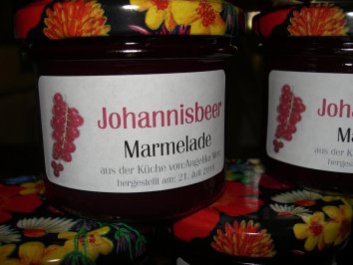 M+G:  JOHANNISBEER - MARMELADE....  ohne Frucht- Körnchen - Rezept