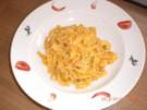 Bandnudeln in Bärlauch-Hummer-Sauce mit Scampi - Rezept