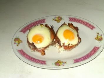 Eier im Schinkennest - Rezept