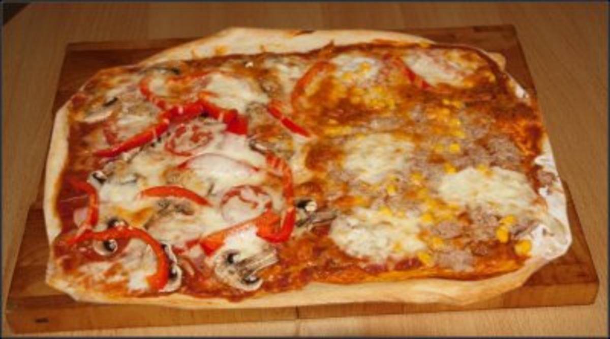 Pizza nach Wunsch und hausgemacht - Rezept