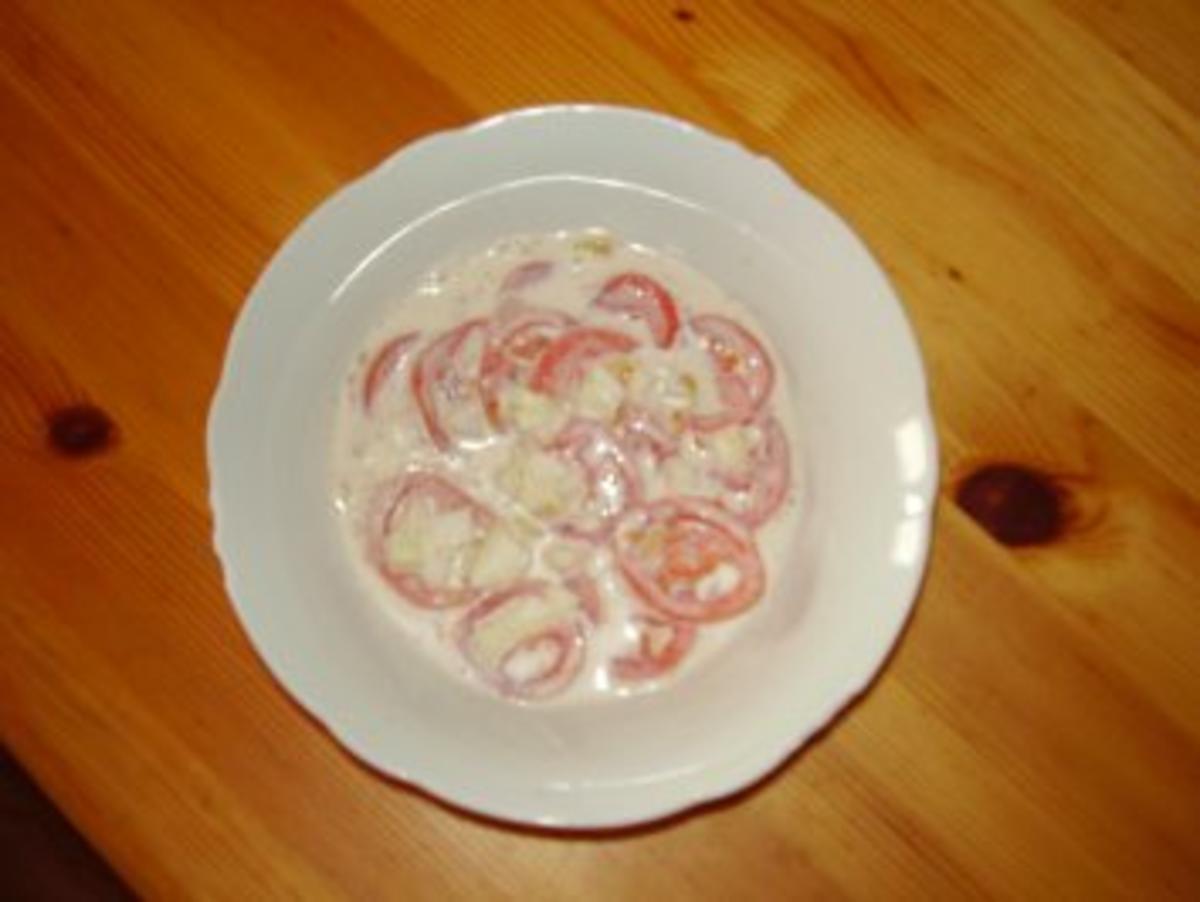 Tomaten -Zwiebelsalat schneller "erfrischender" Salat - Rezept