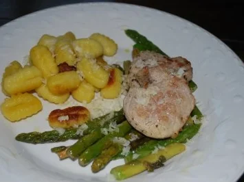 Spargel-Gnocchi-Pfanne mit Schweinefilet - Rezept