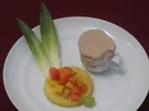 Espresso-Parfait und karamellisierte Ananas mit exotischen Früchten - Rezept