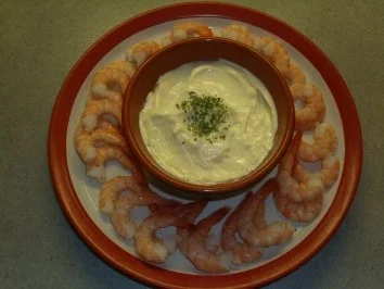 Rezept: Fischgerichte: Garnelen mit Knoblauchmayonnaise Fischgerichte: Garnelen mit Knoblauchmayonnaise - Rezept