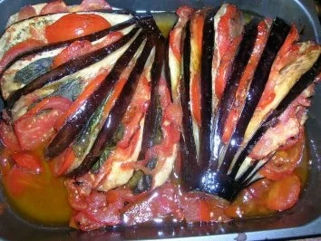 Auberginenfächer aus dem Ofen - pur oder als Beilage - einfach ein Genuss (kalorienarm) - Rezept - Bild Nr. 7