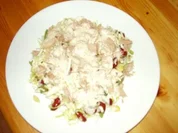 Rezept: Frischer "knackiger" Rohkostsalat mit Thunfisch und Senfdressing Frischer "knackiger" Rohkostsalat mit Thunfisch und Senfdressing - Rezept