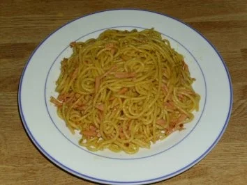 Rezept: Gebratene Fleischwurst Nudeln Gebratene Fleischwurst Nudeln - Rezept