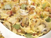 erster gang reginette gratiniert mit pilzen - Rezept