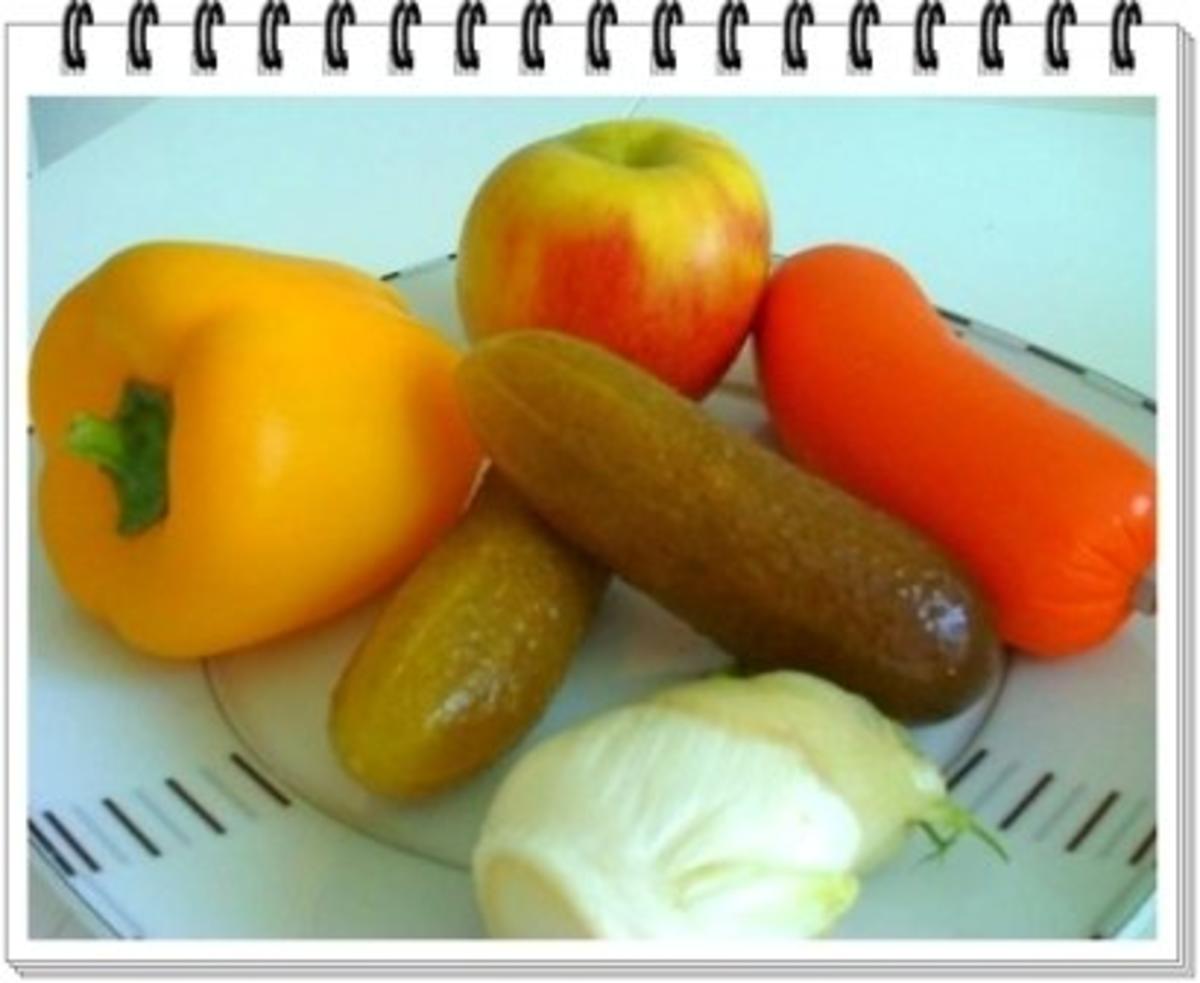 Salat: Geflügel Fleischwurst-Salat mit Fenchel und  . . . - Rezept - Bild Nr. 4