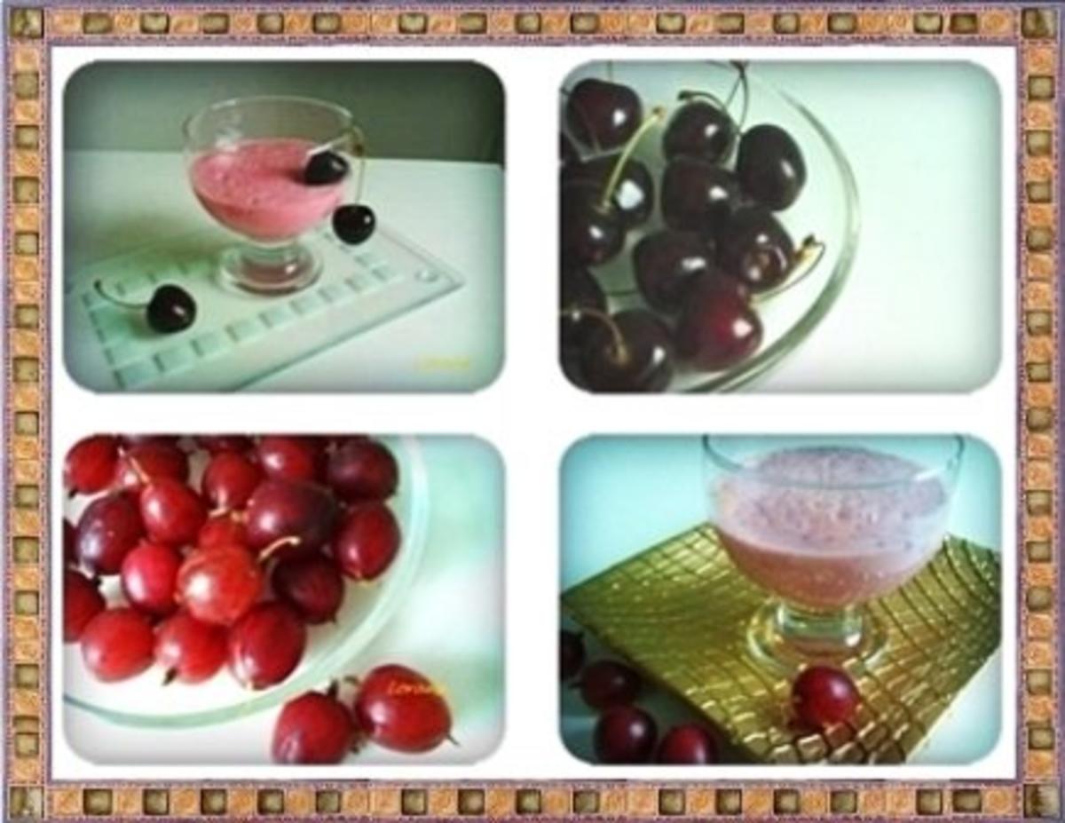 Getränk: Kirschen-Stachelbeeren - Fruchtshake - Rezept - Bild Nr. 2
