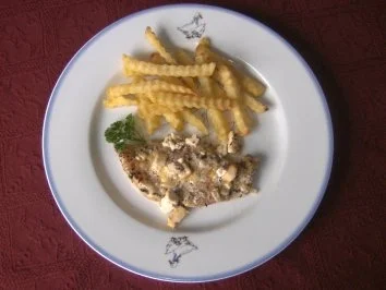 Rezept: Gyrosschnitzel mit Schafskäse Gyrosschnitzel mit Schafskäse - Rezept