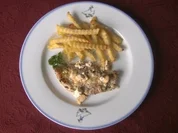 Gyrosschnitzel mit Schafskäse - Rezept